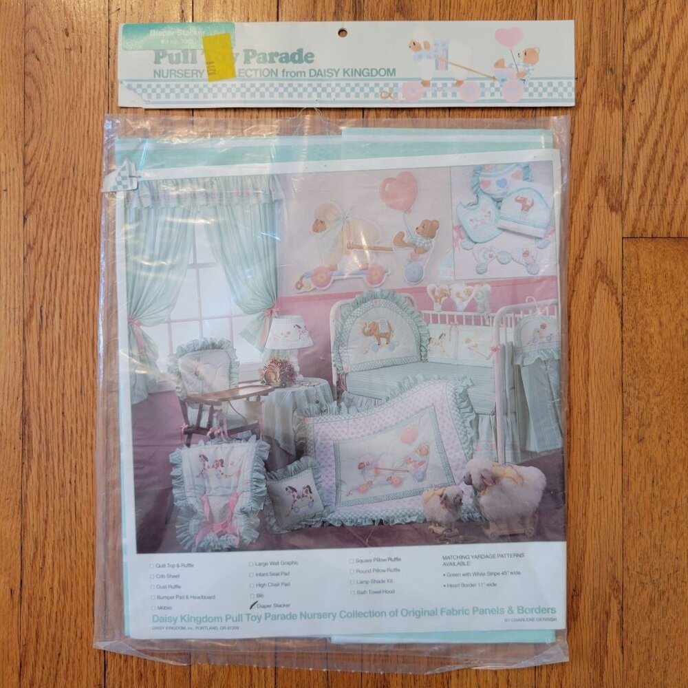 Daisy‎ Kingdom 7006 Diaper Stacker Kit Nursery Fabric Material Pull Toy Parade
